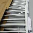 Extra Wide Baby Gate with Door Pressure Mounted 57.48-62.20 Inch,Child Baby Gates for Doorways No Drilling,Walk Through Dog Gate Indoor for The House Kitchen Stairs,White