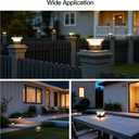 Solar Post Cap Lights, 4.7" Outdoor Solar Lamp 1 Pack, Fence Column Light Waterproof for Outside 5x5 6x6 Vinyl Wood Posts, Deck Garden Patio Yard Table Lantern 3000K Pillar Landscape Lighting