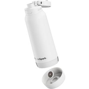 HidrateSpark 32oz Chug Water Bottle with Silicone Boot - Air Tag Compatible - White