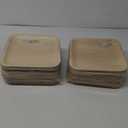 ECO SOUL Palm Leaf Disposable Bamboo Plates 10" Square Compostable & Biodegradable Party Plates for Thanksgiving Dinner, Weddings, Parties & Events 50 Count