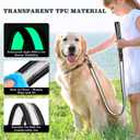 4 Ft LED Dog Leash, Light Up & Lighted Dog Leash, 7 Lighting Modes, Glow in The Dark, Reflective, Double-Sided Light, Rechargeable with Padded Handle for Night Walking Safety