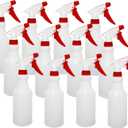 12 Pack 16oz Spray Bottles, Reusable Fine Mist Water Sprayer for Plants, Cleaning, High Output Ultrafine Misting Plastic Spray Bottles for Water, Salon, Garden, Kitchen and Bathroon
