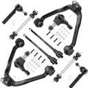 Front Upper Control Arm with Ball Joints Suspension Kit Fit for 1999-2006 Chevrolet Silverado GMC Sierra 1500 RWD Tie Rod Ends Sway Bar Stabilizer Links K80942-10pcs