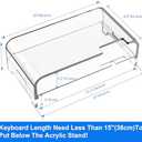 Acrylic Monitor Stand Riser Acrylic Laptop Stand Clear Computer Stand Laptop Riser with Storage Desk Organizer Accessories for Home and Office