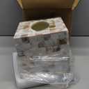 Milano Tissue Box Cover Square  Decorative Tissue Holder for Bathroom - Beautiful Natural Mother of Pearl Capiz Shells Tissue Box Holder - Cube Tissue Box Cover with Durable Bottom Slider