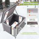 Outdoor Cat House with Insulated Liner Weatherproof Feral Cat Shelter for Winter