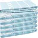 Eliamo Turkish Beach Towel Set of 6 Beach Towels Cotton Quick Dry Sand Free 36 x 71 inch Turkish Towel Oversized Lightweight Beach Towels Blue