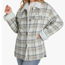 Dokotoo Winter Coats for Women Button Down Plaid Flannel Shirts Warm Sherpa Fleece Jacket, Size XXL