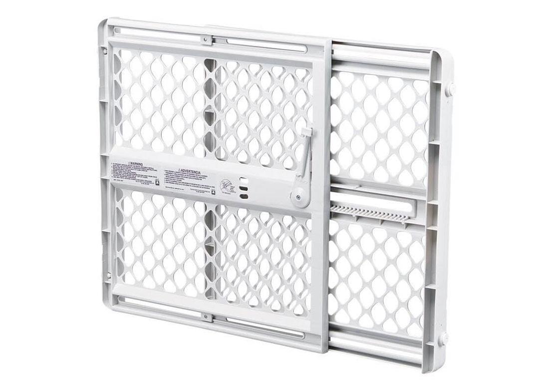 MYPET North States Universal Pet Gate: 26 - 42 Wide Dog Gate. Can be Pressure Mounted or used as Swinging Door with Included Hardware. Dog Gates for Doorways, 26" Tall, Gray MYPET North States Universal Pet Gate: 26 - 42 Wide Dog Gate. Can be Pressure Mounted or used as Swinging Door with Included Hardware. Dog Gates for Doorways, 26" Tall, Gray