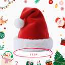 Santa Hat Toddler Kids Girls Xmas Hats Velvet Christmas Santa Claus Hat New Year Festive Holiday Party Supplies