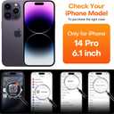 ImpactStrong Magnetic Guard Designed for iPhone 14 Pro Case [Camera Protection] [Military Grade Drop Tested] [Compatible with MagSafe] Slim Translucent Matte Phone Case (6.1") - Navy Blue