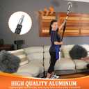 20FT Reach Telescopic Extension Pole, 3-12FT Multi-Purpose Extendable Pole with Universal Twist-on Metal Tip, Lightweight Sturdy Aluminum Paint Roller Extension Pole for Dusting Painting Cleaning