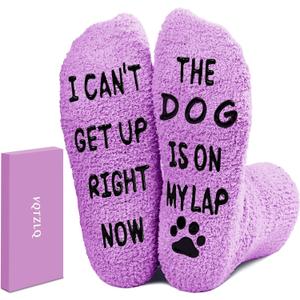 Mothers Day Gifts for Mom Wife Grandma Daughter, Gifts for New Mom Sister, Anniversary, Christmas Gift for Women Mom Dog Lovers, Valentines Day for Her Women, Funny Fuzzy Slipper Socks.