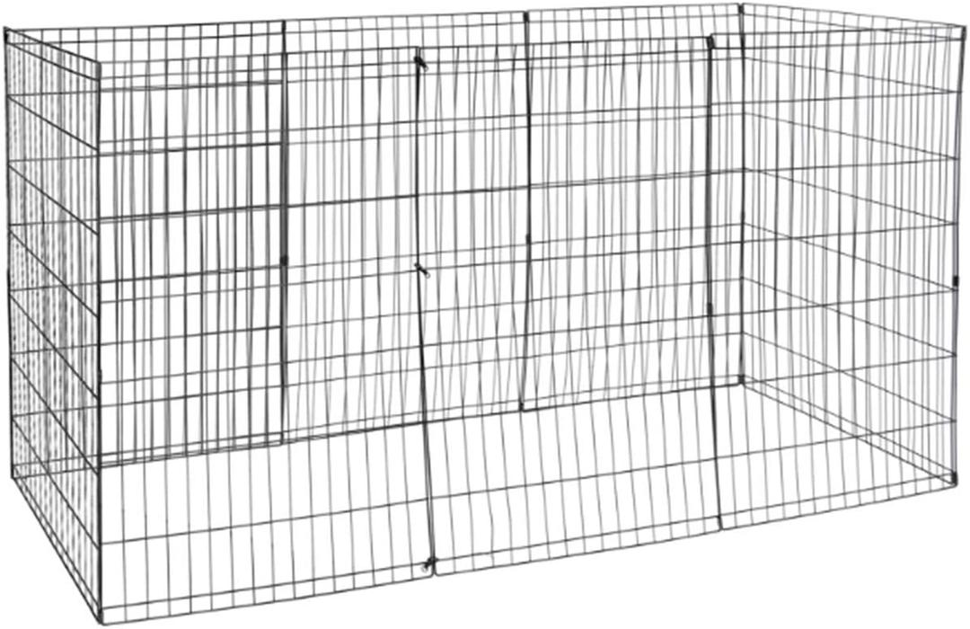 Portable Folding Animal Exercise Dog Fence 42" Kennel 8 Panel Metal