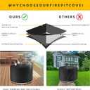 Fire Pit Cover Round for Solo Stove Yukon 27 inch-30 inch, Waterproof Smokeless Fire Pit Cover, Fits for Gas/Table/Bowl Fire Pits - 30 inch D X 18 inch H