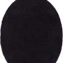 Madeals Microfiber Toilet Lid Cover Soft and Absorbent, Comfortable Bathroom Toilet Lid Cover Seat Fits Most Size Toilet Lids for Black