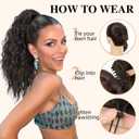 BOGSEA Ponytail Extension, Claw Clip Ponytail Extension for Women 18'' Long wavy Pony Tail Extension Natural Looking Synthetic Hairpiece for Daily Use (2#)