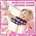 Threlaco 2 Pack Thumb Sucking Stop for Kids Toddlers Nail Biting Treatment Finger Sucking Deterrent Guard Prevention Anti Nose Picking Pediatric Elbow Immobilizer for Boys Girls 2-6 Years(Unicorn)