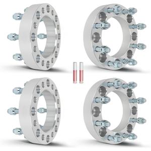 OCPTY 4PCS 8x6.5 to 8x170 Wheel Adapters 1.5 inch Bore 126mm Studs 14x1.5 8 Lug Wheel Spacers No Hubcentric Fit for Ram 3500 2012-2022,for Ram 2500 2012-2022,for Nissan NV3500 2012-2014