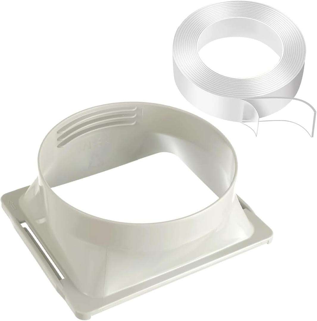 Portable Air Conditioner Exhaust Hose Coupler Window Adapter A/C Connector, Connecting The Portable AC and 5.9 Exhaust HoseSuit for Air Conditioning Exhaust Port (Square)