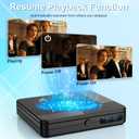 Mini DVD Player with Remote Control - All Region Free 1080P HD Small Compact CD DVD Player for Smart TV & Projector, Features HDMI Output, Headphone Jack, USB 2.0 Input, PAL/NTSC Support