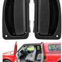 Interior Rear Door Handles, Compatible with 1993-2011 Ford Ranger, 1998-2000 M AZ DA, Only Fit Extended Cab Pickup, Rear Left Driver & Right Passgenger Side Door Handles (Pair), Replace# 80419, 80420