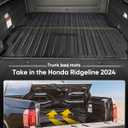 Floor Mats & 5.3FT Truck Bed Mat for Honda Ridgeline 2017-2024 2025 2026, All Weather Protector Heavy Duty TPE Rubber Waterproof Anti-Slip Tech Car Interior Accessories 2018 2019 2020 2021 2022 2023