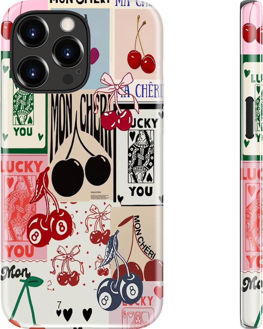 Goodon for iPhone 14 Pro Max Case, Cute Preppy Floral, MagSafe Compatible