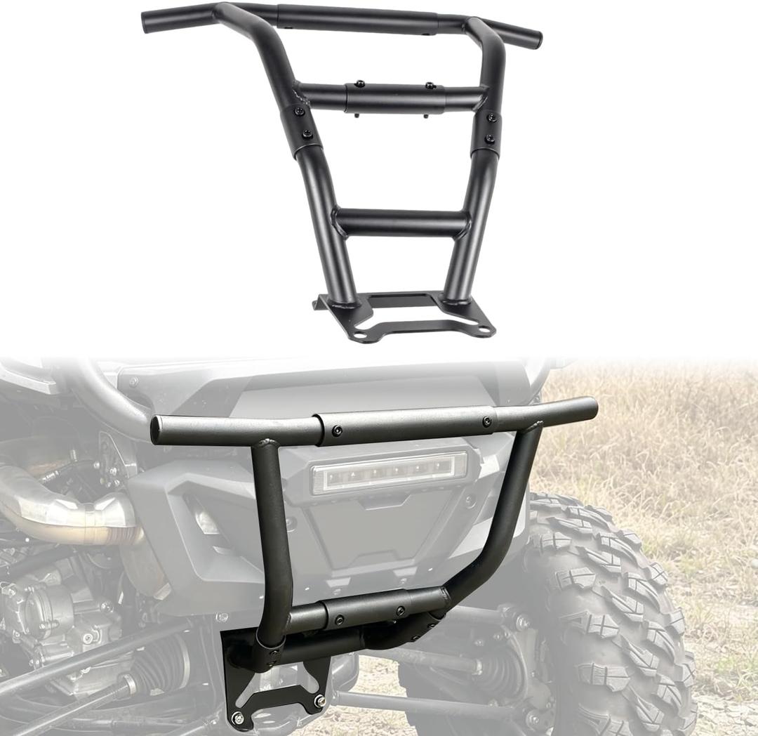 Rear Combined Bumper Compatible with 2019-2025 Honda Talon 1000R 1000X 1000X-4 Accessories, Rear Heavy Duty Steel Brush Guard Bumper Brushguard Protector