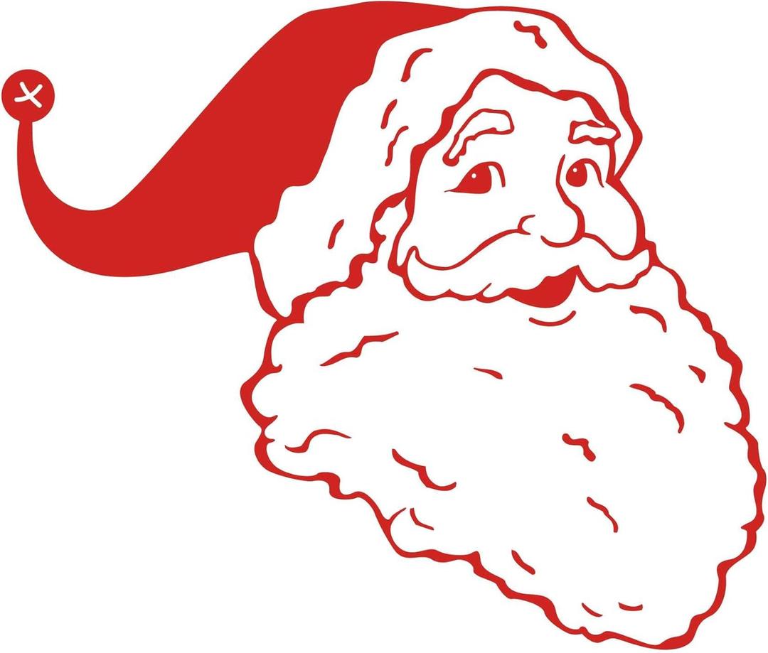 Family Loving Quote Wall Decal Decoration Cute Happy Santa Claus Portrait Silhouette Christmas Dcor Holiday Gift Lasts Years and Easily Removable - Size: 20 in(W) x 18 in(H)