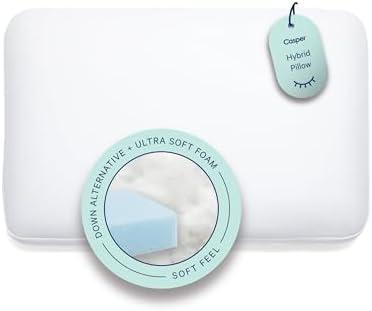 Casper Hybrid Pillow for Sleeping, Standard, White