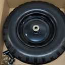 GICOOL 4.80/4.00-8" Wheelbarrow Tire, 16" Flat-Free Solid Tire and Wheel, 3-6" Centered Hub, 5/8" & 3/4" Bearing, For Garden Wagon Cart Trolley Dolly (1 Pack)