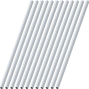 Blulu 12 Pcs Round Aluminum Tube, 0.35" Od X 0.08" Wall X 36" Long