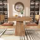 Small Square Dining Table, 31.5 Inch Kitchen Table for 2-4, Brown