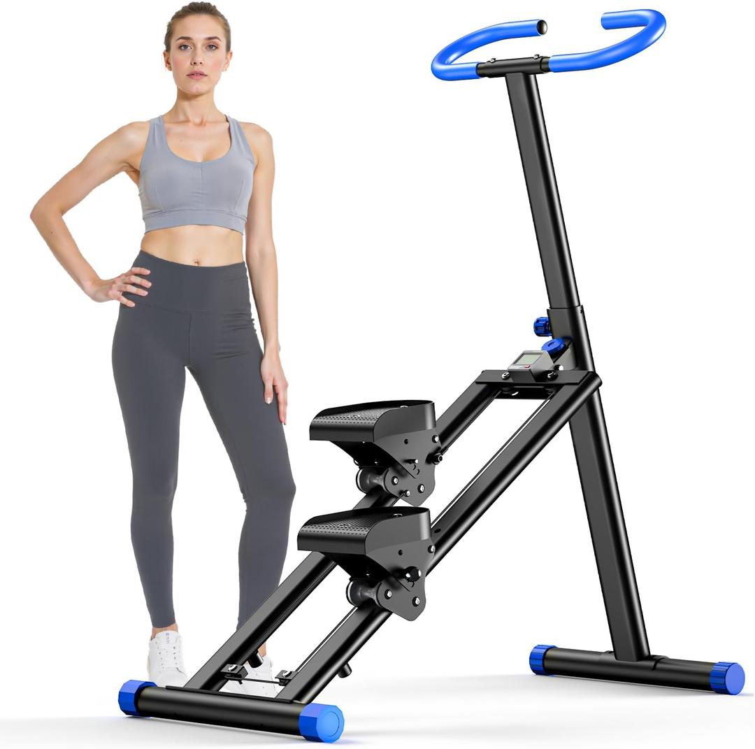 OWLSKY Stair Stepper for Home, Vertical Climber Exercise Machine with Stable Triangular Frame, LCD Monitor, Smooth & Quiet Motion, Full Body Workout Equipment, Supports 330 LBS