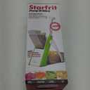 Starfrit Pump'n'Slice - Vertical Mandoline, Food Chopper, Slicer - Precision Adjustable Slicing, Julienne, Dicing - Safe Enclosed Blades, Fold for Storage - High Efficiency Spring Pump - Cleaning Tool