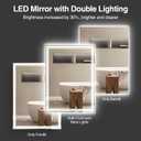 24"x 32" LED Bathroom Mirror with Anti-Fog, Dimmable Backlit + Front Lit, 3-Color LED Bathroom Vanity Mirror for Wall, Memory Function, Shatter-Proof Glass, ETL Listed(NHYJ6822D-NA)