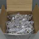 Honeydak 50 Pcs Plastic Sign Holder Clips Swivel Price Signs Rotatable Rack Shelf Price Clips for Merchandise Double Display for Retail Cards (Simple Shape)