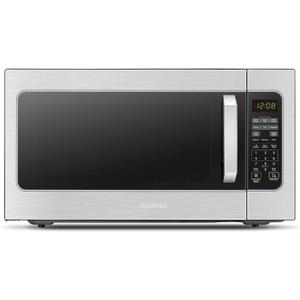 Toshiba ML-EM62P(SS) Large Countertop Microwave with Smart Sensor, 6 Menus, Auto Defrost, ECO Mode, Mute Option & 16.5" Position Memory Turntable, 2.2 Cu Ft, 1200W, Stainless Steel