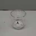 Patelai 3 Pieces Bear Mugs Cute Tea Coffee Cup Double Wall Insulated Glass Bear Espresso Cups White Glass Mugs for Office Birthday Halloween Christmas Valentines Gifts