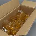 XUWAIDSGN 48 Pcs 7oz Plastic Vintage Wine Glasses Drinking Glasses Unbreakable Wedding Glassware Crystal Water Goblets Reusable Drinkware Vintage Champagne Flutes (48, Amber)