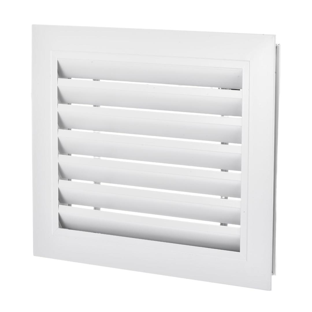 PATIKIL 20" x 12" Door Air Vent Cover Anodized Aluminum Alloy Grille Ventilation Guard Louver Cover for Cabinet Wardrobe Door, White