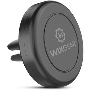 WixGear Universal Air Vent Magnetic Phone Car Mount Holder with Fast Swift-Snap Technology for Smartphones and Mini Tablets, Black 1 Pack