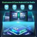 [Qualcomn 8 Core 4+64G] Double Din Android Car Radio with Wireless Carplay and Android Auto - 10 Inch 1280 * 720 Touchscreen Car Stereo - DSP/GPS Navi / 5GHz WiFi/SWC/Bluetooth + AHD Backup Camera
