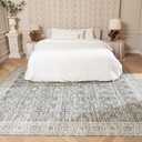 Area Rug Living Room Rugs 8x10 - Washable Vintage Boho Rugs Ultra Soft Non-Slip Non-Shedding, Large Distressed Carpet for Bedroom, Farmhouse, Dining Room, Indoor, Kids Playroom,Grey (8x10 Feet, Dy-grey)