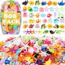 Barydat 800 Pcs Mini Resin Animals Figures Bulk Miniature Garden Accessories for Pranks Hide Party Gift Duck Tiny Resin for Crafts Micro Landscape Plant Pots Dollhouse(Stylish)
