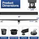Neodrain 36-Inch Linear Shower Drain-Matte Black,with Tile Insert Grate