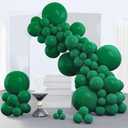 PartyWoo Dark Green Balloons 140 pcs Different Sizes of 18 12 10 5 Inch Hunter Emerald Forest Green Balloon Arch Kit Garland for Graduation Christmas Jungle Birthday Party Decorations Green-Y56