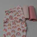 SwaddleMe by Ingenuity Monogram Collection Baby Swaddle, 100% Cotton, Improves Sleep & Calms Startle Reflex, 0-3 Months, Pocket Fold Design for Easy Changes, 1.0 TOG, 3-Pack - Rainbow