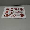 2 x Halloween Party Decorations - Bloody Handprint Footprint Window Clings for Halloween Bathroom Decor Indoor Outdoor | Trick or Treat Stickers Decals for Office Door Wall Party Favors Supplies (Red)